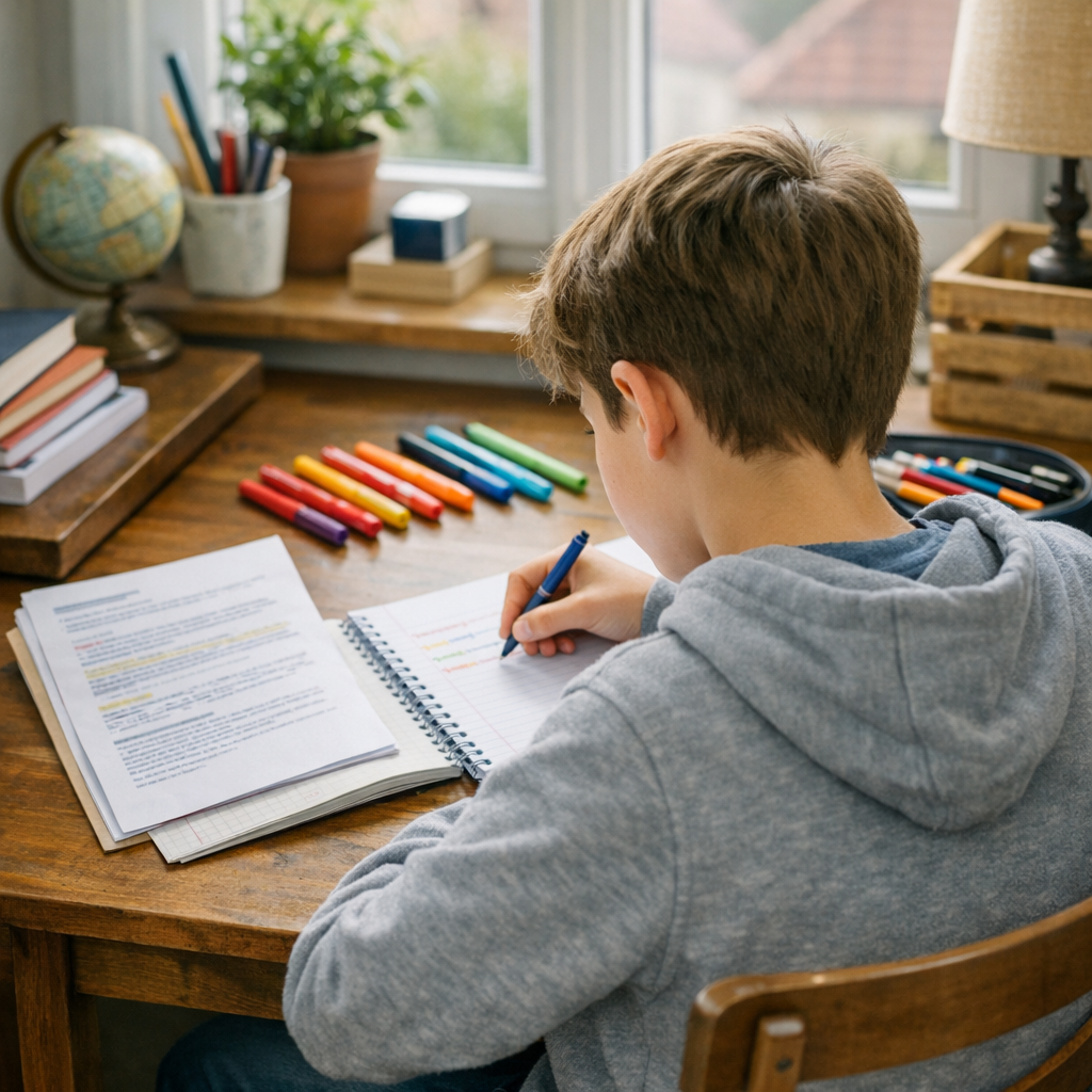 Comment faire sa fiche de révision au collège avec Un Cahier Un Crayon