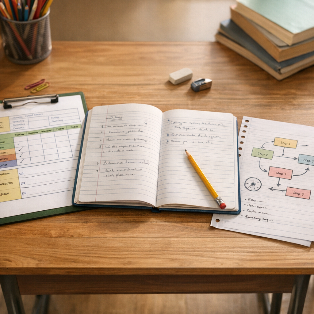 Plan de travail, cahier du jour et feuille de route : quelles différences ?